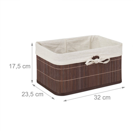 Bamboo storage baskets set of 4
