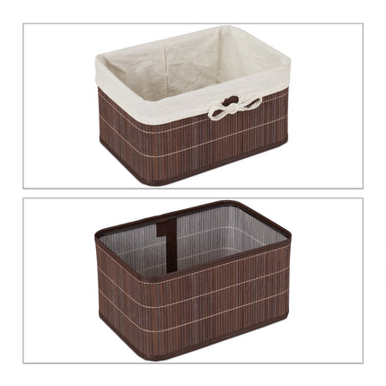 Bamboo storage baskets set of 4