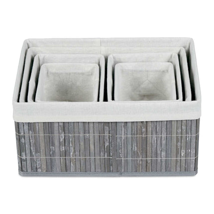Bamboo storage baskets - set of 6