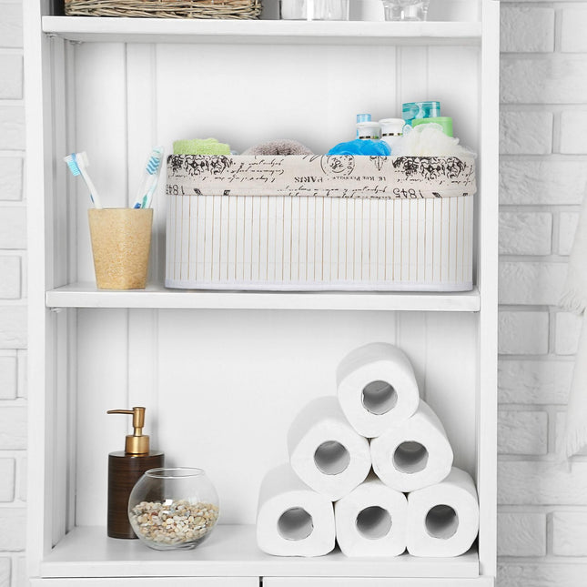 Bamboe opbergmand met print