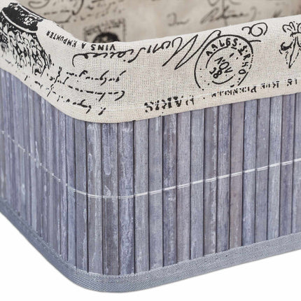 Bamboo storage basket with print