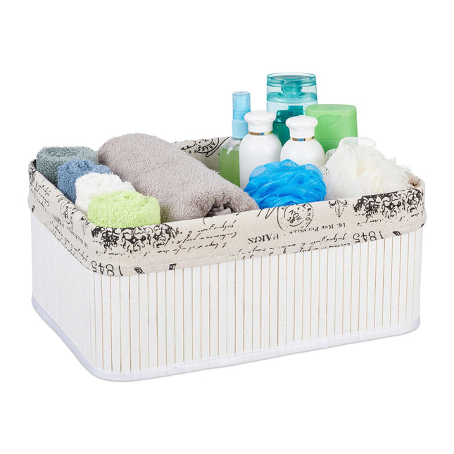 Bamboe opbergmand met print