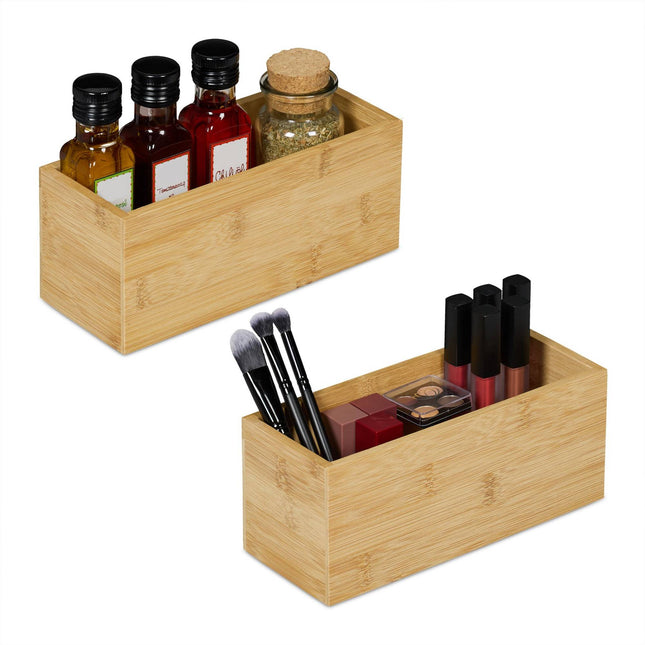 Bamboe opbergdoos, 2-pack