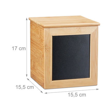 Bamboo storage box with board
