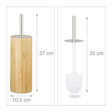 Bamboo toilet brush holder