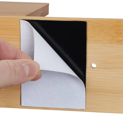 Bamboo toilet paper holder 2 shelves