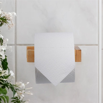 Bamboo toilet roll holder