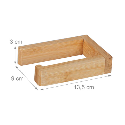 Bamboo toilet roll holder
