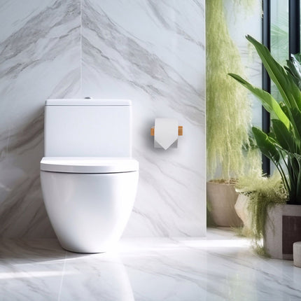 Bamboo toilet roll holder