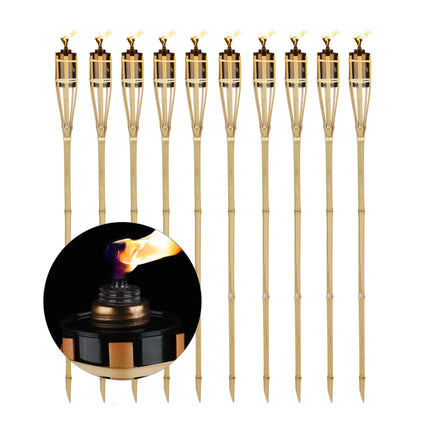 Bamboo torches set of 10
