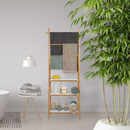 Bamboo towel rack
