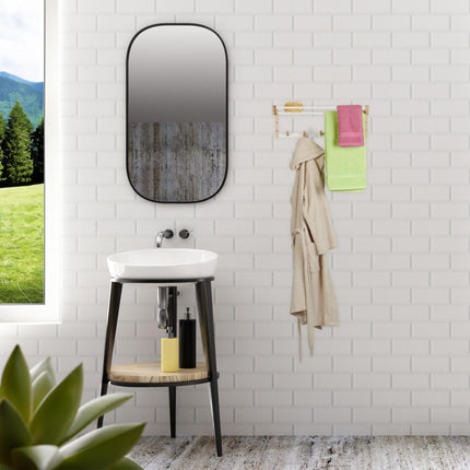 Bamboo towel rail for the wall