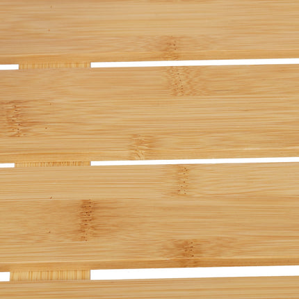 Bamboo towel rail with shelf