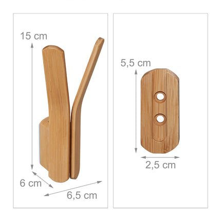 Bamboo wall hooks