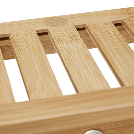 Bamboo wall-mounted towel rail