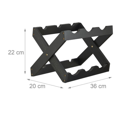 Bamboo wine rack black