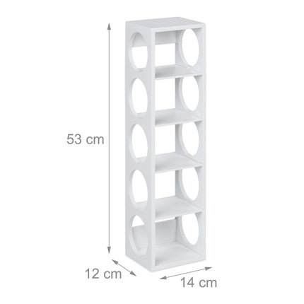 Bamboo wine rack in white