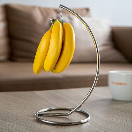 Banana Holder, Silver Metal – Prevents Bruising