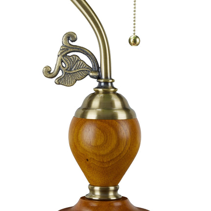 Banker lamp with pull switch