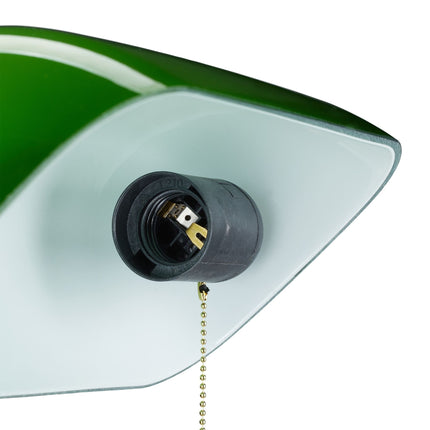 Banker lamp with pull switch