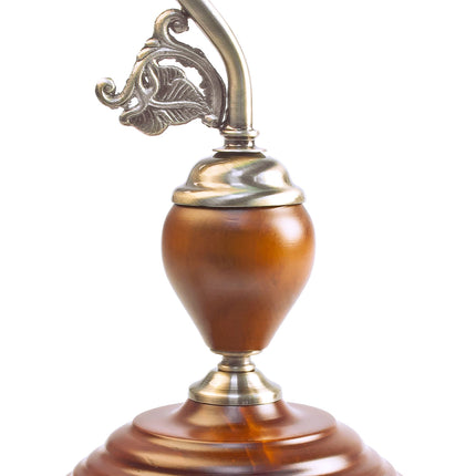 Banker's lamp JONES with wooden base