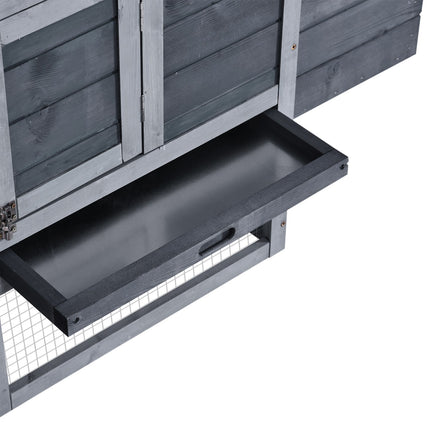 Bantam Chicken Coop with Nesting Box, Spruce Wood, Grey