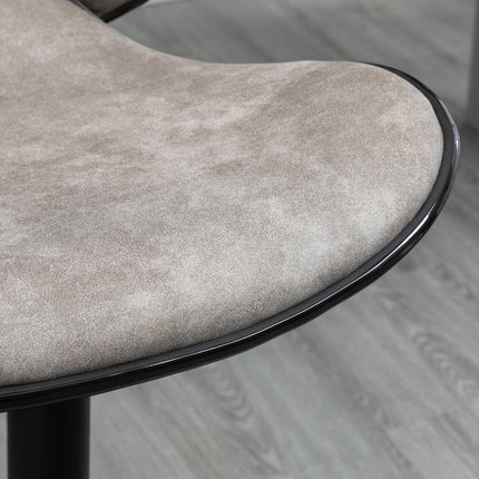 Adjustable faux leather barstools - set of 2 with footrests