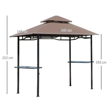 Garden barbecue pavilion tent, flame retardant double roof