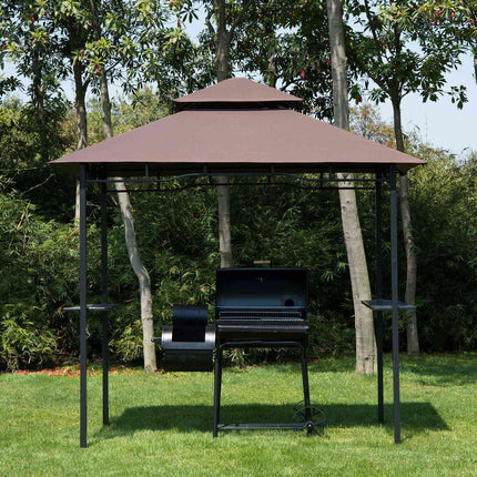 Garden barbecue pavilion tent, flame retardant double roof