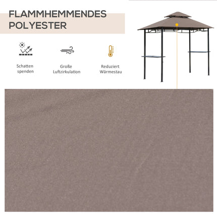 Garden barbecue pavilion tent, flame retardant double roof