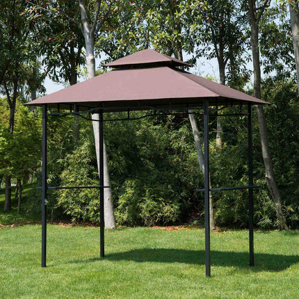 Garden barbecue pavilion tent, flame retardant double roof