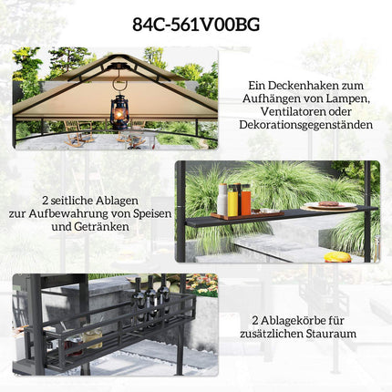 Barbecue pavilion, waterproof and flame retardant, UV protective