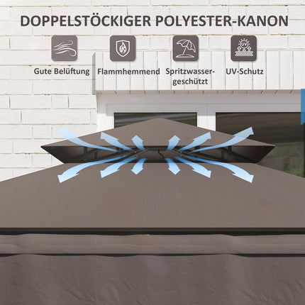 BBQ Pavilion, water repellent and flame retardant, 242x149x248 cm