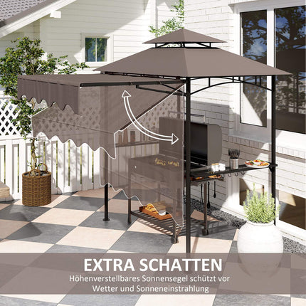 BBQ Pavilion, water repellent and flame retardant, 242x149x248 cm