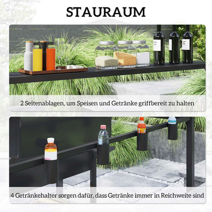 Waterproof barbecue pavilion with UV protection - 250x160x250cm