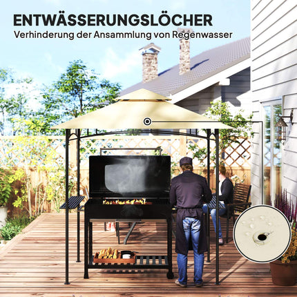BBQ Gazebo, water repellent, flame retardant, 240x150x258cm