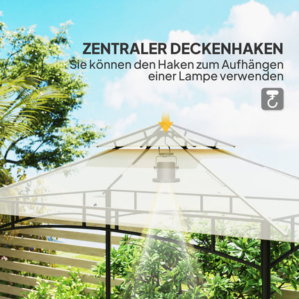BBQ Gazebo, water repellent, flame retardant, 240x150x258cm