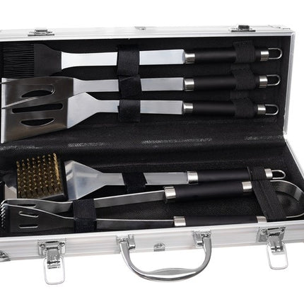 Barbecue utensils - set of 5 accessories + suitcase