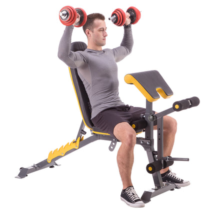 Barbell Bench, Adjustable, Heavy-Duty Steel