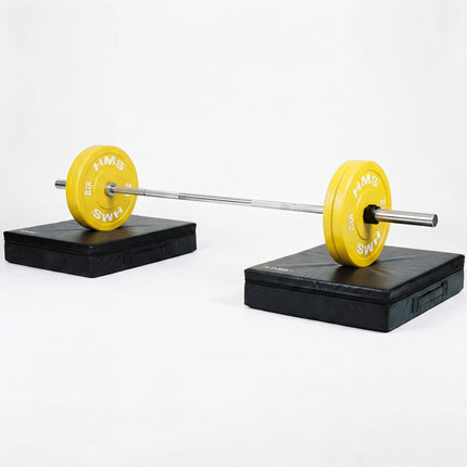 Barbell Drop Pads Set of 2 with Transport Handles, 76 x 60 x 15 cm, Black