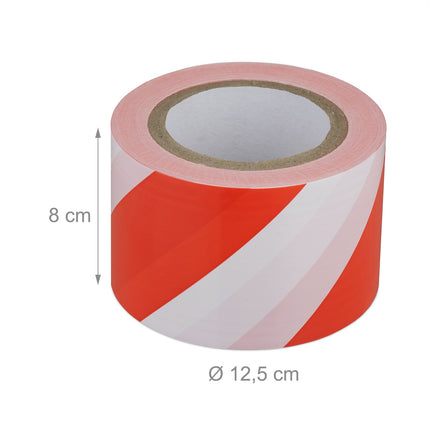 Barrier tape in red & white 200 m