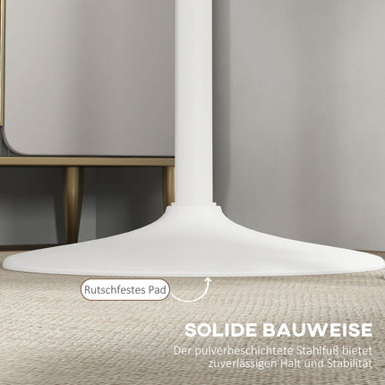Round dining table in white steel - Ø60 x 102 cm