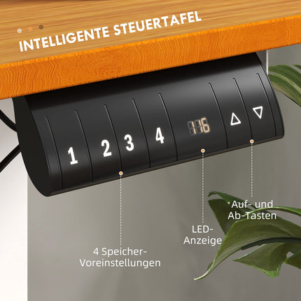 Electric height-adjustable bar table, 120x60cm, Anti-collision