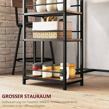 Modern bar table set, 3 parts with storage shelves