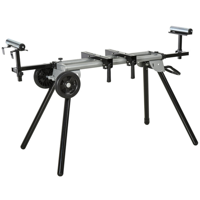 Cross-cut saw base frame with side extension, 123.5-245 cm