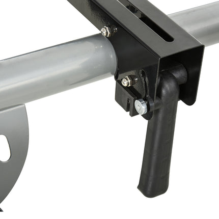 Cross-cut saw base frame with side extension, 123.5-245 cm