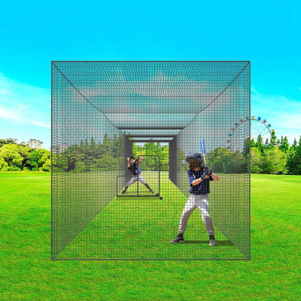 Baseball Batting Cage Net, 55x12x12 Ft, PE, Door