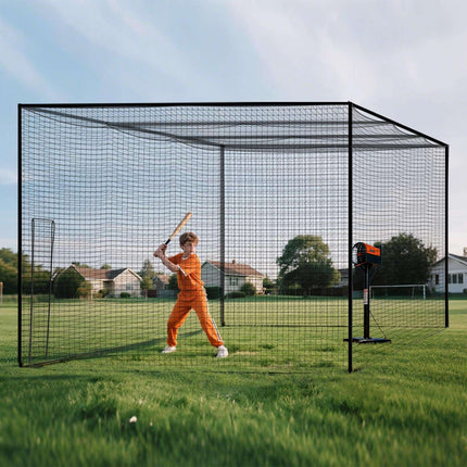 Baseball Batting Cage Net Only, HDPE, 41.7 x 12.8 ft