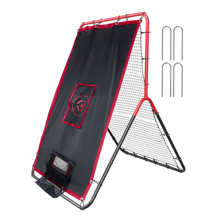 Baseball Softball Rebounder Net, 3 x 4.5 ft, 3-Zone