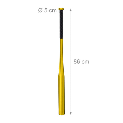 Baseball bat in golden aluminum